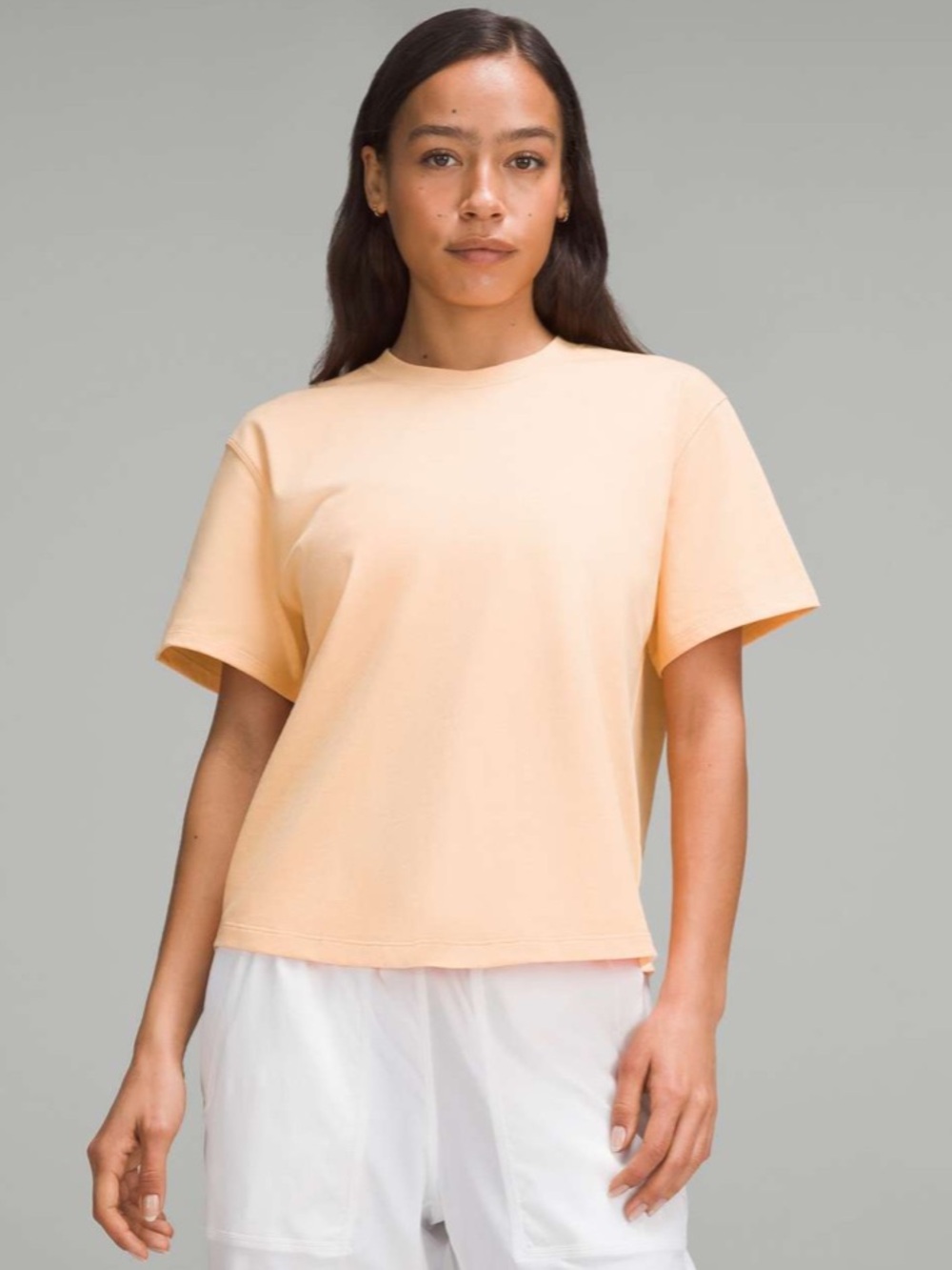 Lululemon Relaxed-Fit Cotton Jersey T-Shirt
Peach Bellini size 12